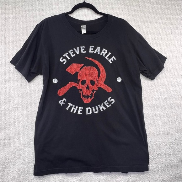 Steve Earle & The Dukes T-Shirt Graphic Tee American Apparel Large - Picture 1 of 8